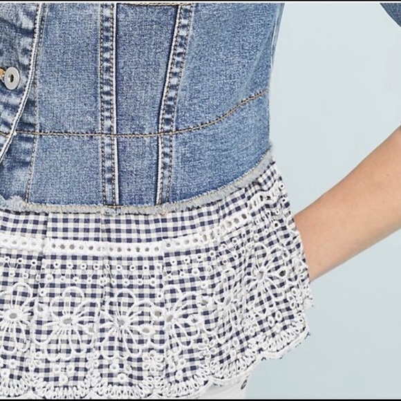 Anthropologie Pilcro eyelet denim jacket - Picture 3 of 7